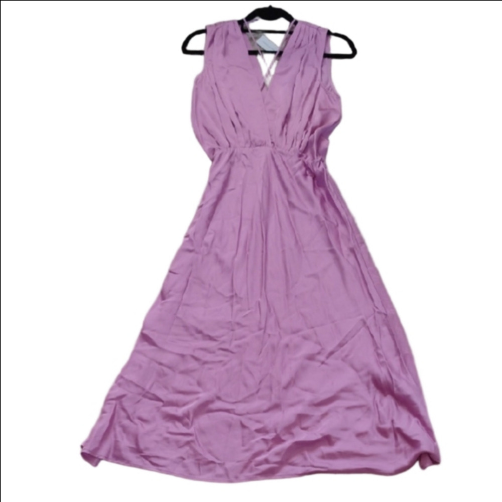 Banana Republic Women's Size Small Pink Formal Silky Rayon Gown Dress Turkish